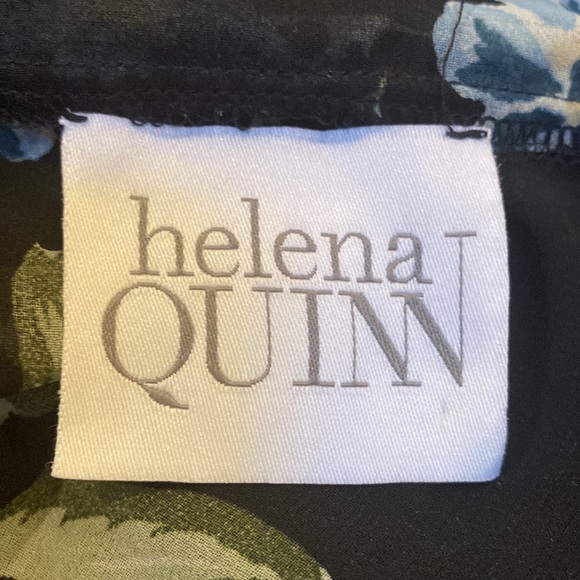 Helena Quinn Floral Print Mid Length Wrap polyester Georgette Robe - Picture 4 of 6